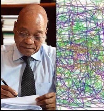 Pasco_e's tweet photo. Jacob Zuma drafts his resignation letter https://t.co/5KgJ6wI1II