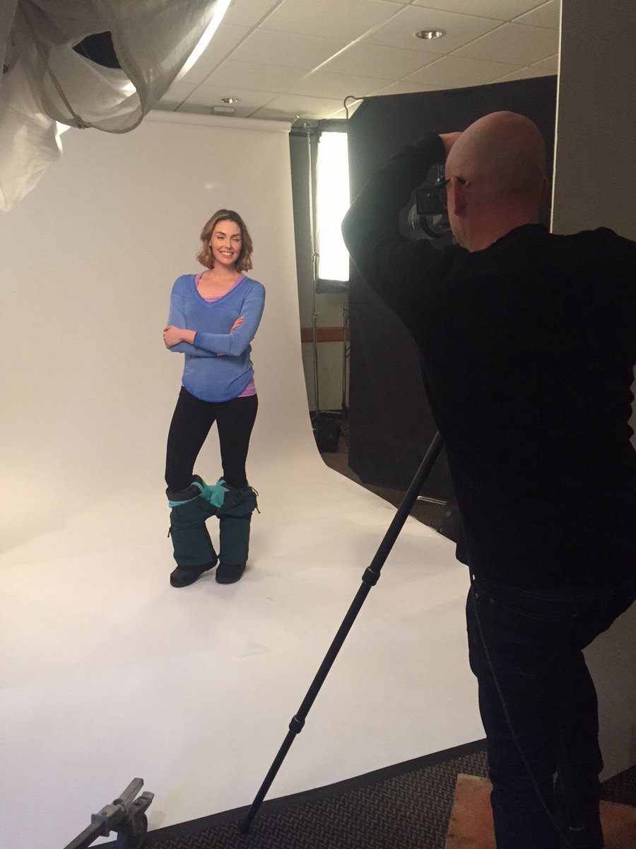 TaylorCole's tweet image. #bts photo shoot between scenes #OneWinterWeekend @hallmarkchannel