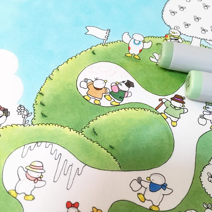 新刊絵本、製作中です✎* 
#コピック
#のはな新刊絵本P 
