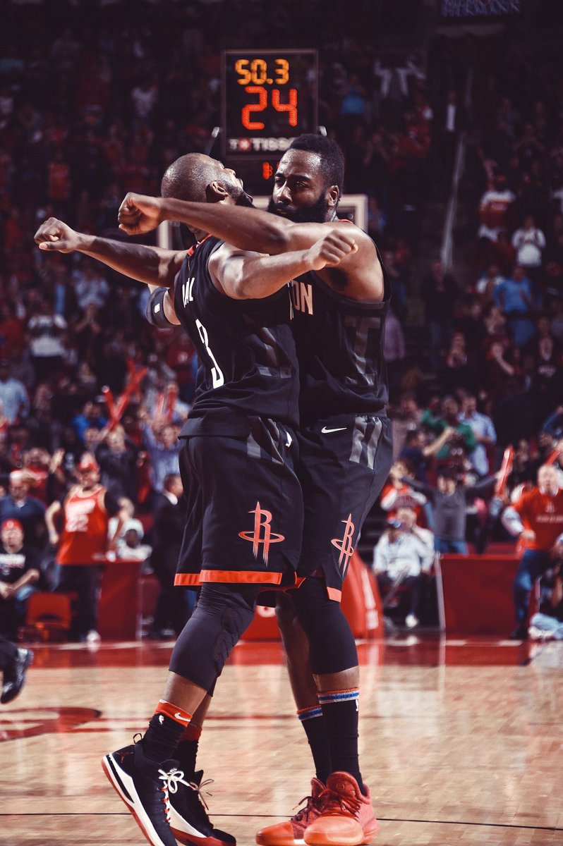 The Rockets are now 2-0 against the Warriors when both Harden and CP3 play