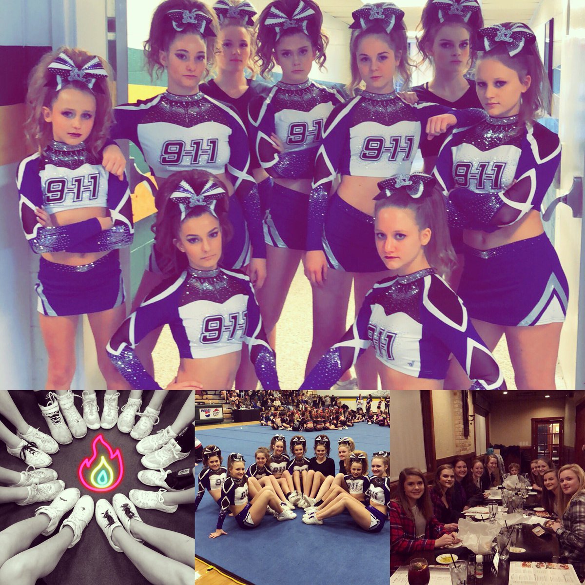 911Athletics's tweet photo. So proud to have these awesome girls represent us today in Asheville, NC ๐๐ #killedit #LadyBlaze #911Athletics #UCA #TeamworkMakesTheDreamwork #familyoverfear #takeustothemouse #summit2018 https://t.co/EQVp3akie7