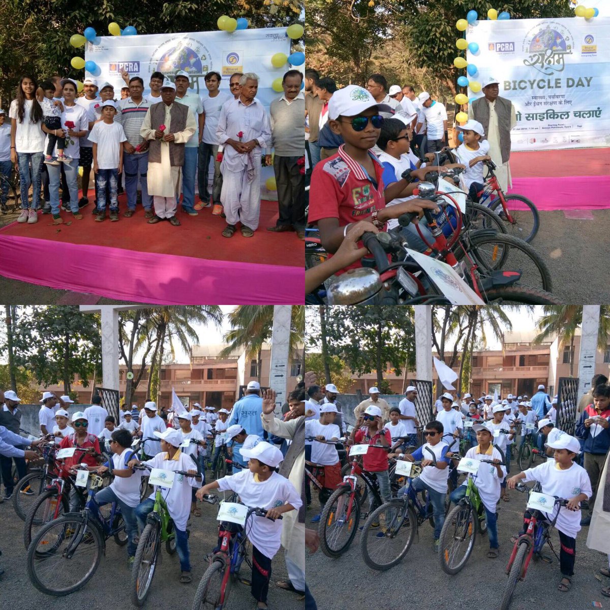 BPCLRETAILSURAT's tweet photo. Cyclists at #SakshamCyclothon at Tapi today @BPCLRetail @SaibalMukherji @NitinSelukar1 https://t.co/3uJdDcAnsu