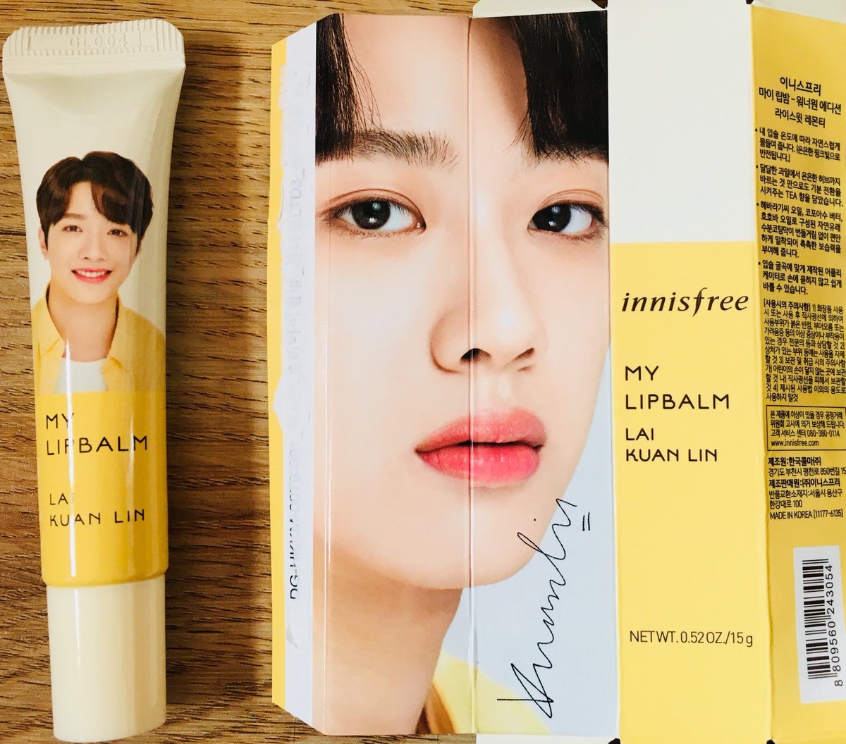 KuanlinTH's tweet photo. [📷] Innisfree X #WannaOne
ภาพลิปบาล์มและโฟโต้การ์ดเดี่ยวของควานลินค่ะ💛
©lai_kuanlin923
©gm101boyz
#워너원 #라이관린 #LaiKuanlin https://t.co/tk5kx7vyhA