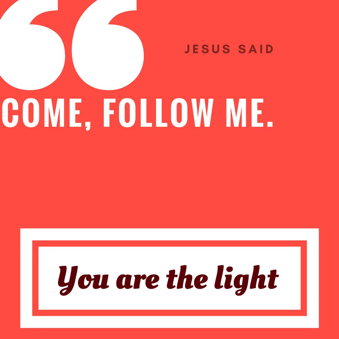 WEEK OF PRAYER &amp; FASTING

Matthew 5:14

Thank Jesus for all He is doing and has done. Ask him for boldness and courage to help you make the most of every opportunity to make disciples wherever you go.

#courage #light #disciple