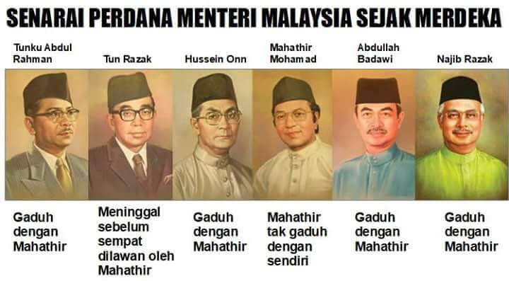 Jazlie Dawani on Twitter: "Senarai perdana menteri Malaysia. Pahit