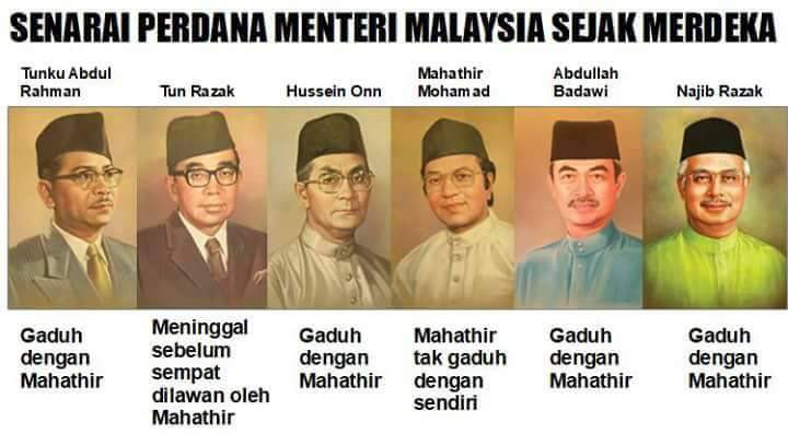 senarai perdana menteri malaysia