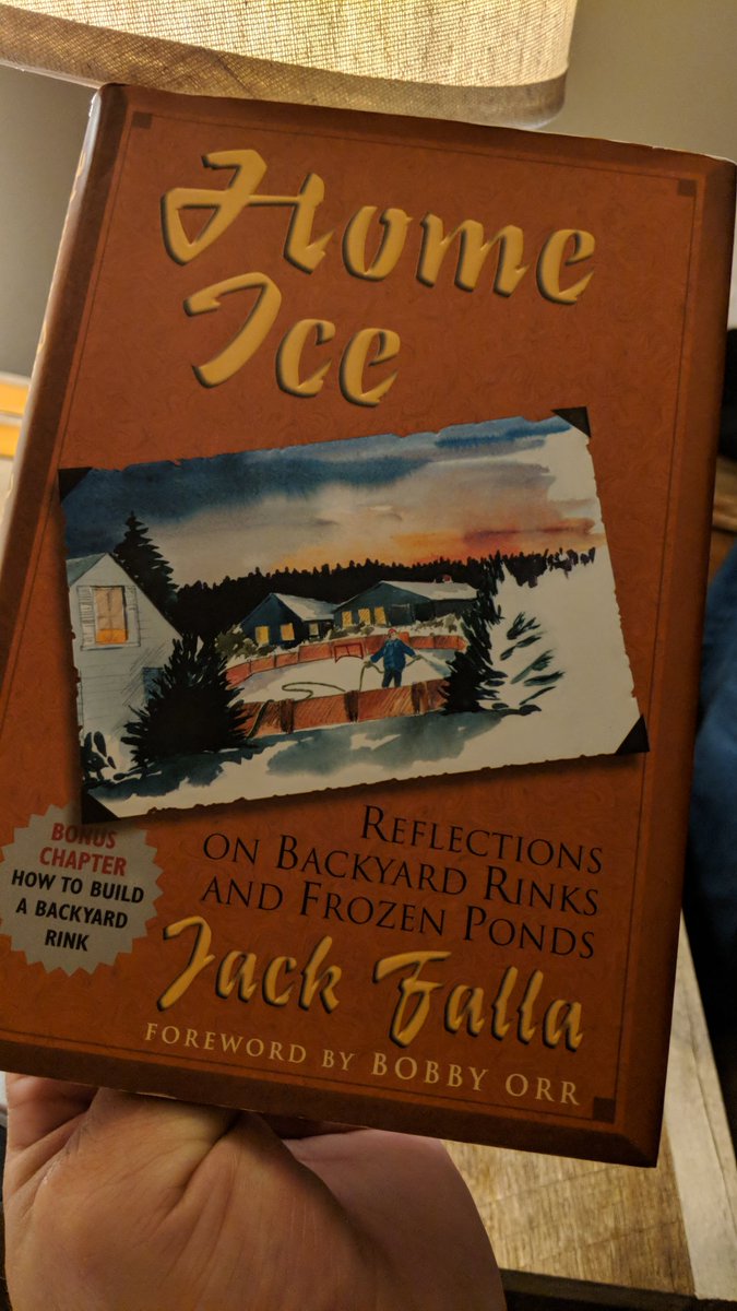 bkehren's tweet photo. I don't read a whole lot lately but saw some folks talking about this book so I bought it. Now it's midnight after a double header and 2 double headers tomorrow for my boys and I can't put it down even though I should! #homeice #backyardrink #pondhockey #JackFalla https://t.co/gjVzKx04WE