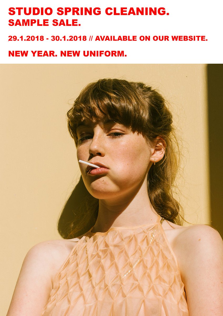 theuniformtalks's tweet photo. STUDIO SPRING CLEANING >> THIS IS THE UNIFORM SAMPLE SALE >> STARTS 29/1/2018 UNTIL 30/1/2018 >> AVAILABLE ON OUR WEBSITE >> https://t.co/Wvbdt73SCa << NEW YEAR. NEW UNIFORM. << #thisistheuniform #madeinlondon #newyearnewuniform https://t.co/D2aoOiOg7G