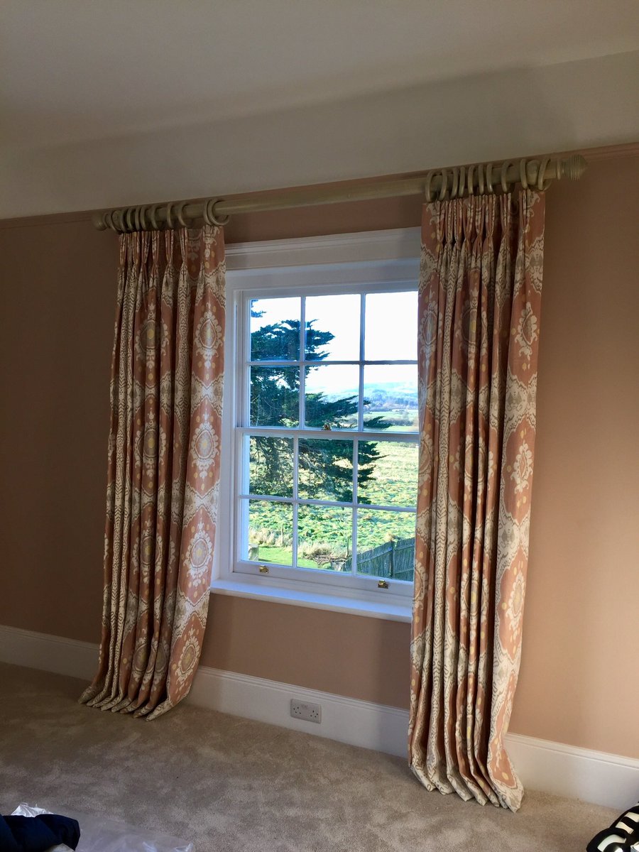 HelenReseated's tweet photo. Finished and hung in Sussex. Loving this pastel look #countryhouse #triplepinchcurtains @LewisandWood #pastelinteriors https://t.co/wIFaAAG8Co