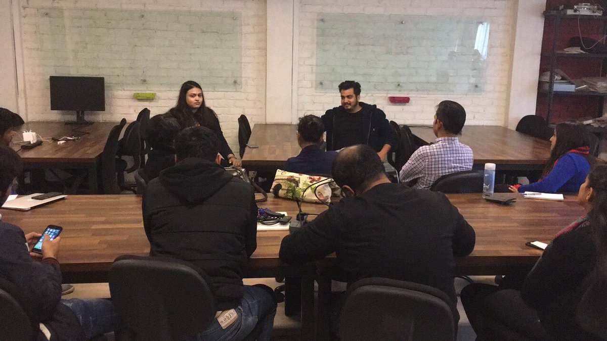 BharatFounders's tweet photo. @hellomeets Education Startups Meet with @Akshay001 &amp; Trina Das of TAI is now underway at our #SDAStudios! https://t.co/u02d00rzKs