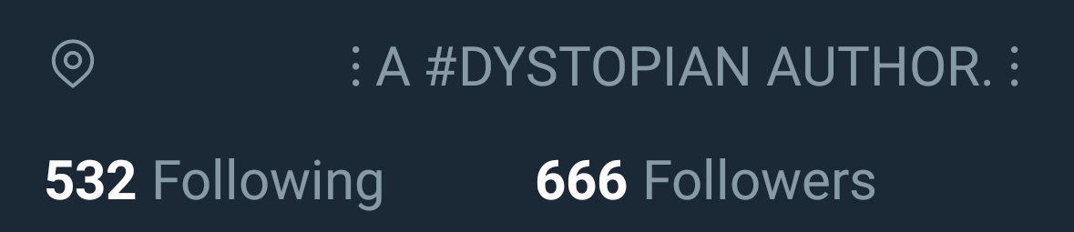 666 followers. Lucifer should be proud.