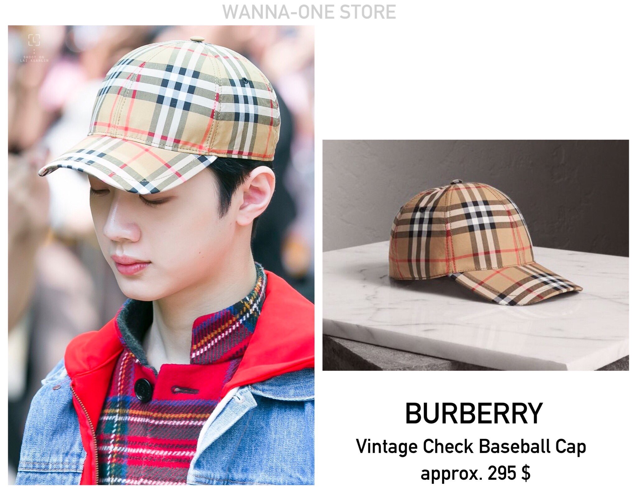 vintage check baseball cap