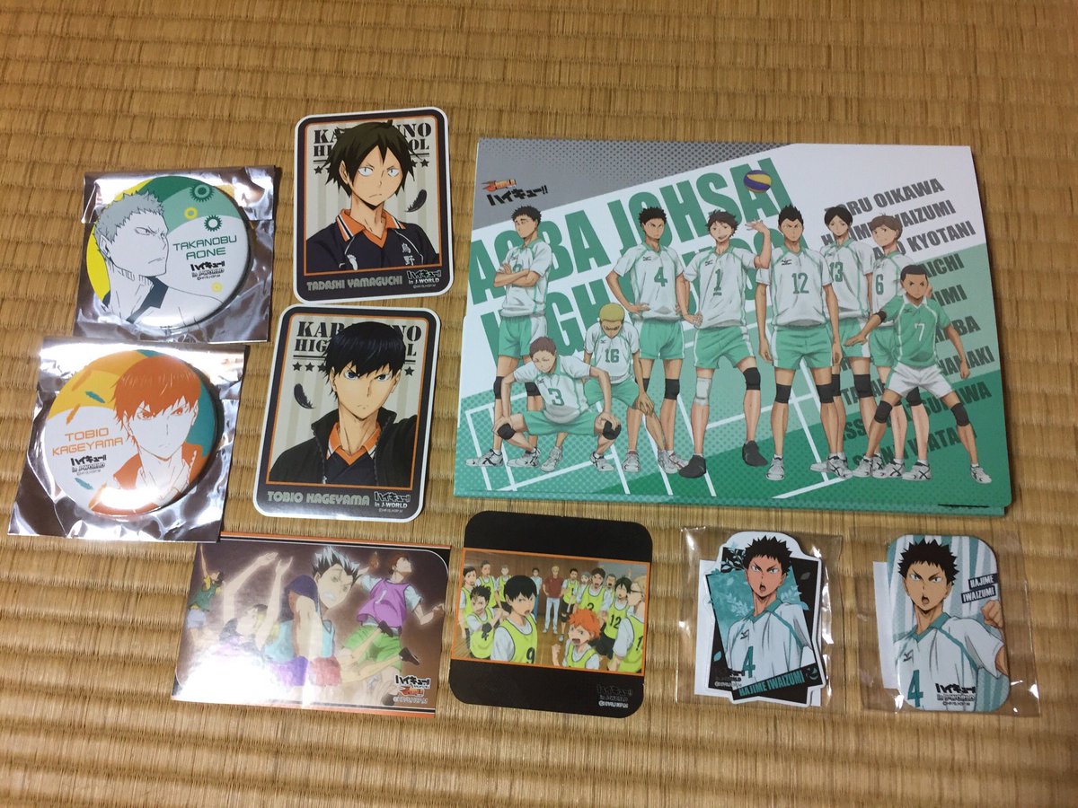 HAIKYUbb's tweet photo. 本日のJ-WorldでGETしてきた物です！！ゲームをしてきて、なんとかクリア出来て、青葉城西GETしてきました✨😭
松川と花巻がいるよー😭😭 https://t.co/2SVz67mWLV