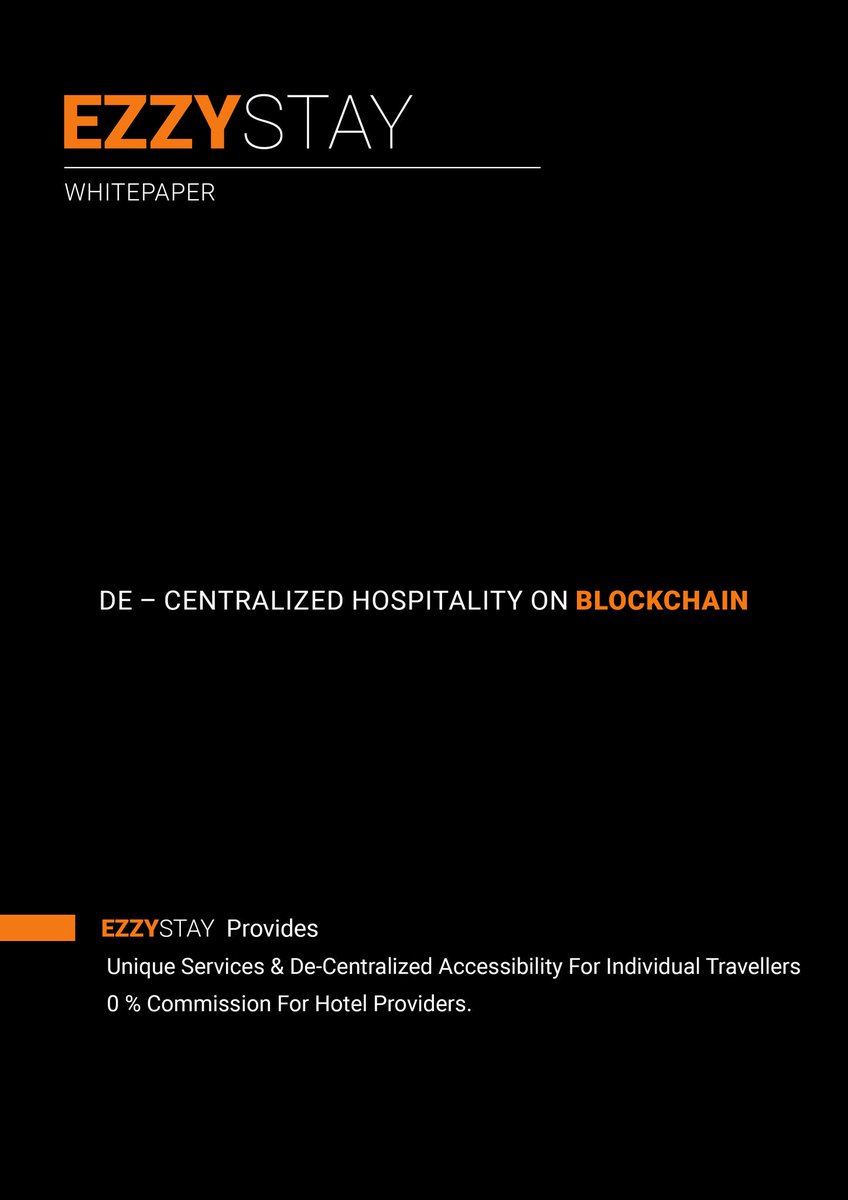 #ezzystay #blockchain #de_centralized #Hospitality