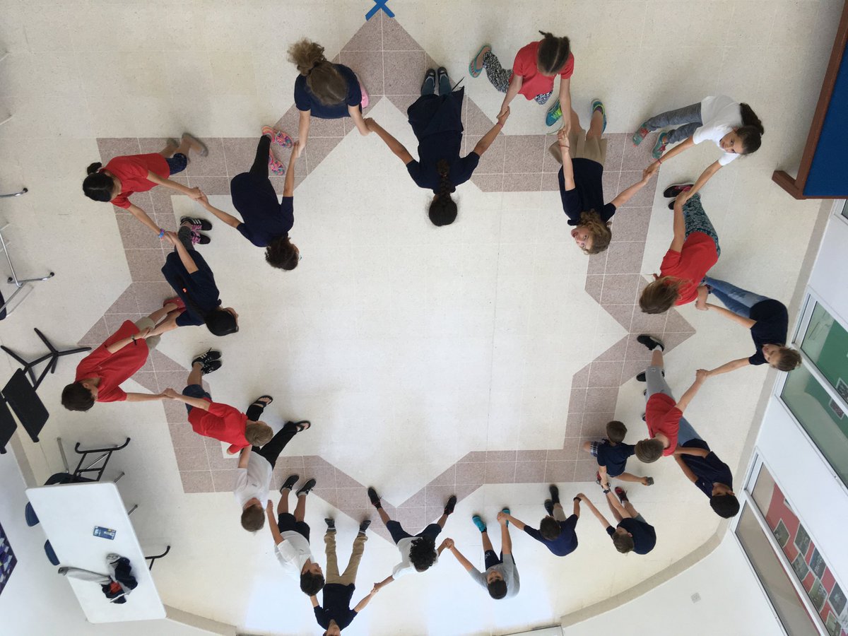 “Lean To” Activity inspired by Mr. Peterson and his trust fall. Ones lean onwards and twos fall back holding each other and the circle up #TAISM courage