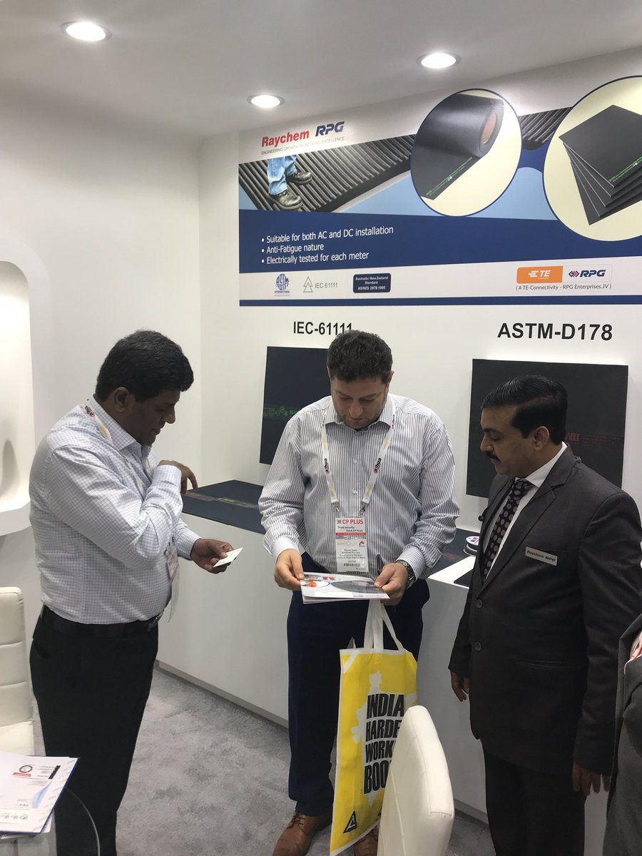RaychemRPG_EBU's tweet photo. #KAMFET #Electrical #Insulation #Mats conforming to IEC 61111 are manufactured using high quality elastomer rubber to provide complete protection against electric shocks due to earth faults.
Visit us at Hall-8,Booth A-22 for the samples @Intersec Expo #IntersecRRL #Intersec2018 https://t.co/tY6Pun5hYk