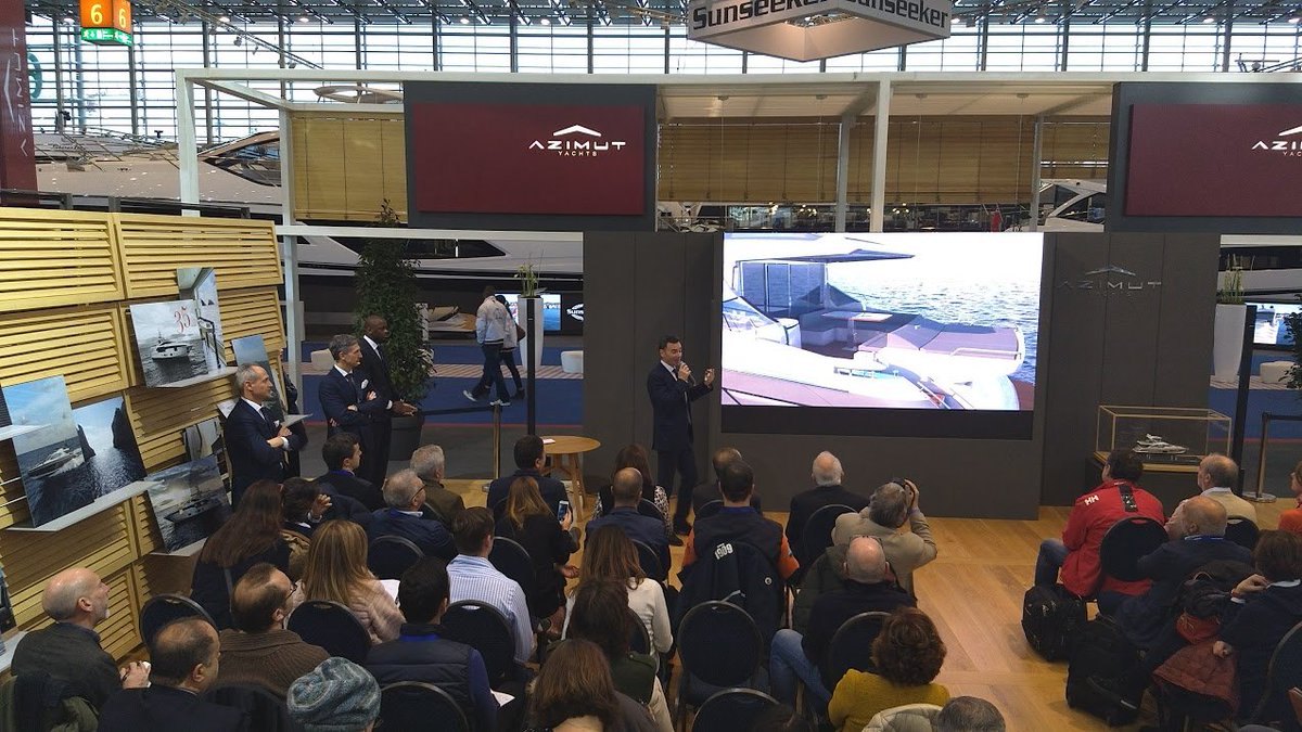Marco Valle - Azimut Yachts CEO - presenting the Azimut S6 #nextproject #technology Press Conference <a href="/nonstopboot/">boot Düsseldorf</a>