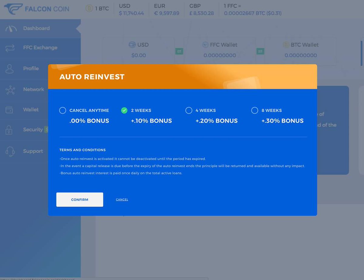 14_babiigirl_14's tweet image. Auto reinvest will be launching in the weeks ahead. There's added bonuses if you choose to lock in the auto reinvest for a set time which is pretty awesome #falconcoin #tothemoon