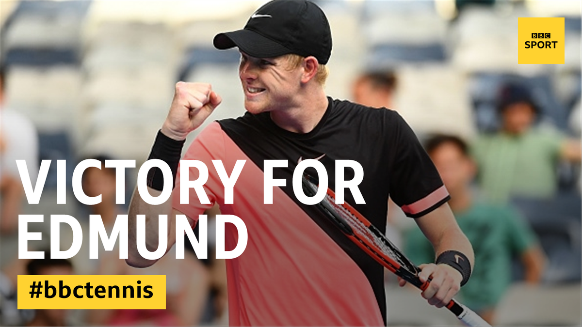 bbctennis's tweet photo. He's done it!

Kyle Edmund beats Andreas Seppi 6-7 7-5 6-2 6-3.

He's into his first ever grand slam quarter final. #bbctennis #AusOpen

 https://t.co/wBSxG4O7EF https://t.co/GCHsFLLLFv