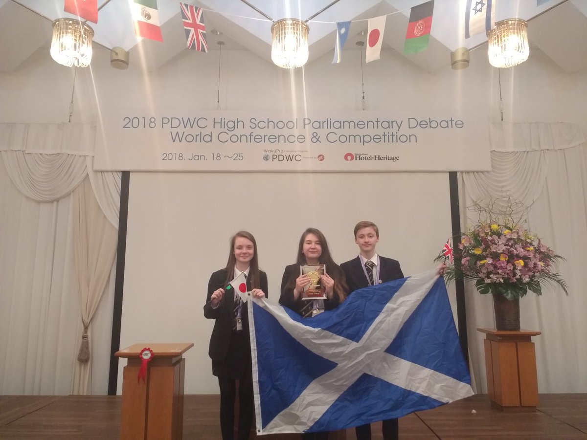 Ms_Longo_learns's tweet photo. From the east end of Glasgow to the world stage in Japan, @StMungosAcademy have won the Parliamentary World Debate Competition! They have made their families, school, and Scotland proud! @NicolaSturgeon https://t.co/AU5aLU2pkK