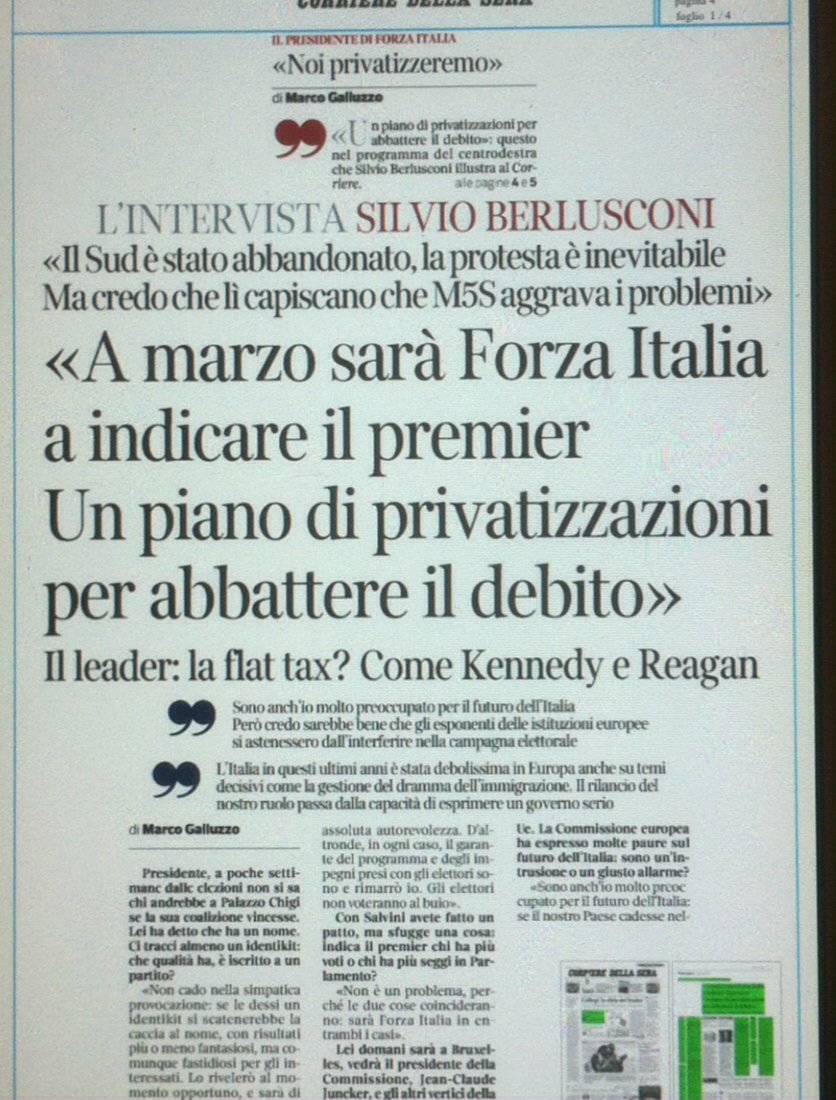 MazzacuratiVale's tweet photo. Privatizzazione per abbattere il debito pubblico
@Corriere @forza_italia 
#21gennaio #MazzacuratiFI https://t.co/VlXM8Nic44