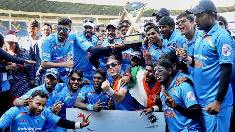 Congratulations to the blind cricket team on winning and retaining the #BlindCricketWorldCup!! Indeed a very proud moment for the country 🇮🇳🏆!