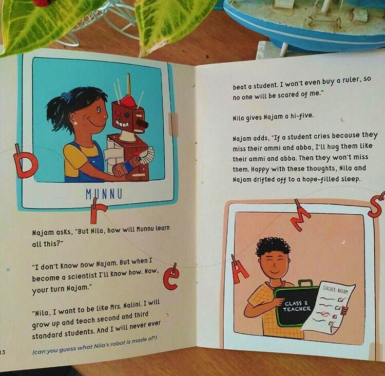 IrrelevantProj's tweet photo. Twitter, say hello to Nila &amp; Najam. Our illustrator wants to us to point out our effort in portraying Nila: her brown skin, the birthmark on her face and attire. But what’s more interesting (always) than what she looks like or wears is...(1/2) https://t.co/yyK15ckpjK