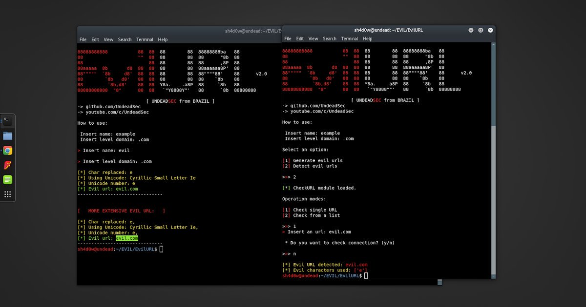 Ann_AnnieRid's tweet image. EvilURL v2.0 - An Unicode Domain Phishing Generator for IDN Homograph Attack kitploit.com.convey.pro/l/8raXV8k #DomainPhishing #EvilURL #IDNHomographAttack by #SYSTEMCRASH31 via @c0nvey