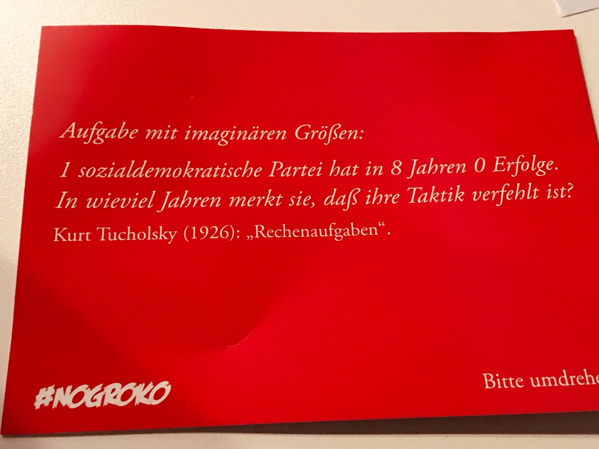 Rechenaufgabe der <a href="/jusos/">Jusos in der SPD</a>. Wird beim #spdbpt18 verteilt. Irgendwelche Ergebnisvorschläge?