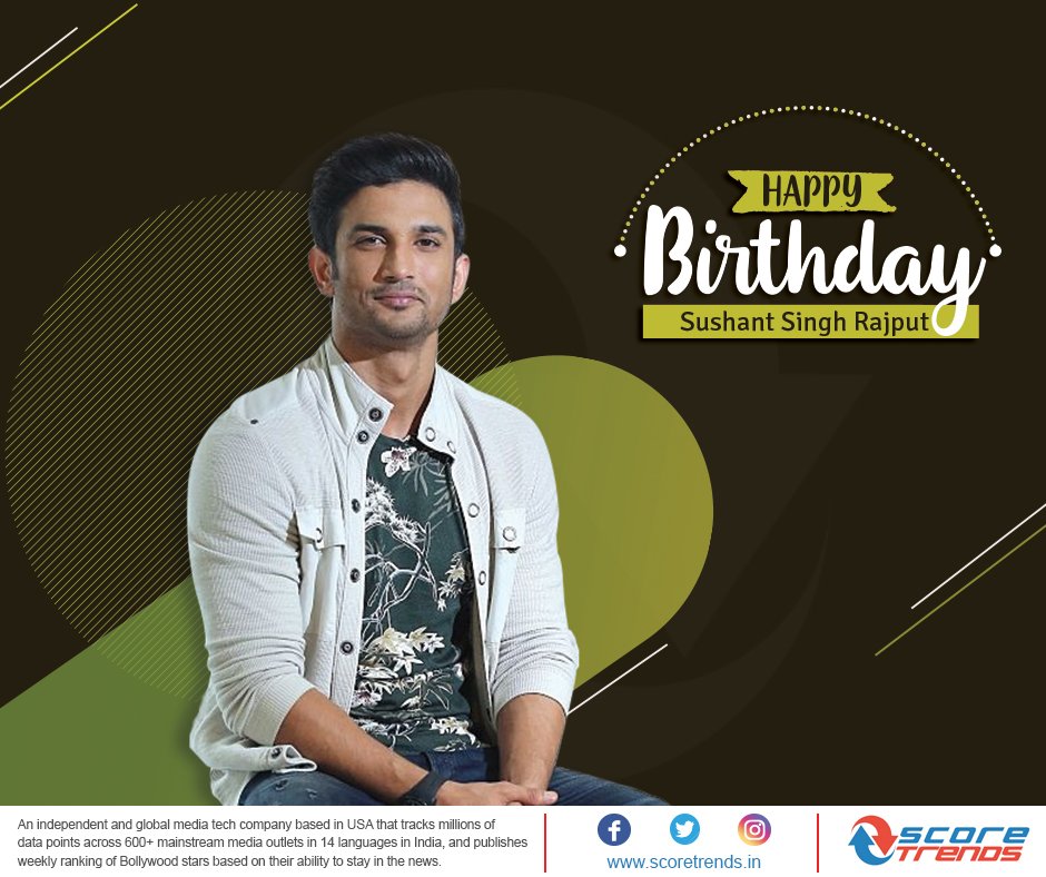 Wishing the handsome hero Sushant Singh Rajput Happy Birthday! 