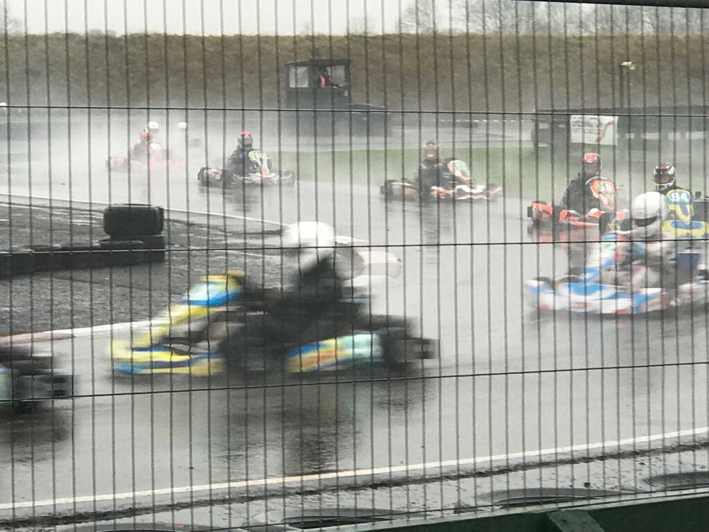 JakeRubioRacing's tweet photo. @SheningtonKRC After a very wet practise day yesterday, todays weather conditions aren’t gr8 either for Rd 1 @benrreynolds @tgfpAccountants https://t.co/sQWWL1kBS3