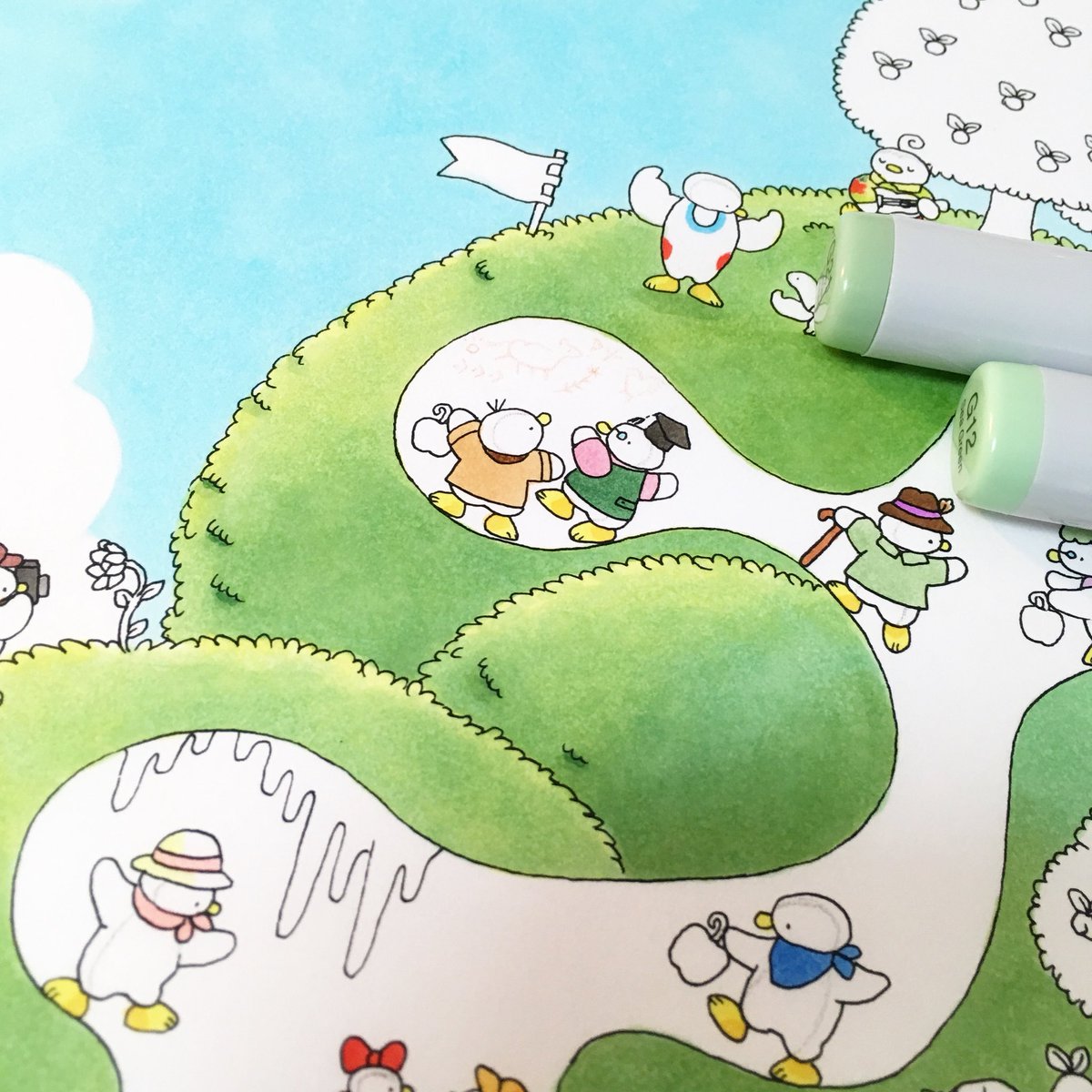1日かけて、ほぼ完成✎* 
#のはな新刊絵本P 