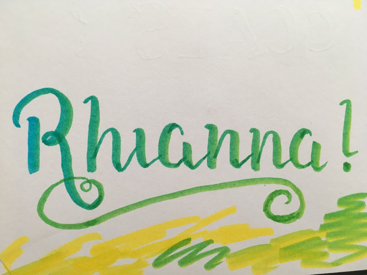 ReeDesign_'s tweet photo. Practiced hand lettering yesterday pleased with my improvement ☺️ also tried blending colours but they really didn’t work https://t.co/CWwXLe5pIj