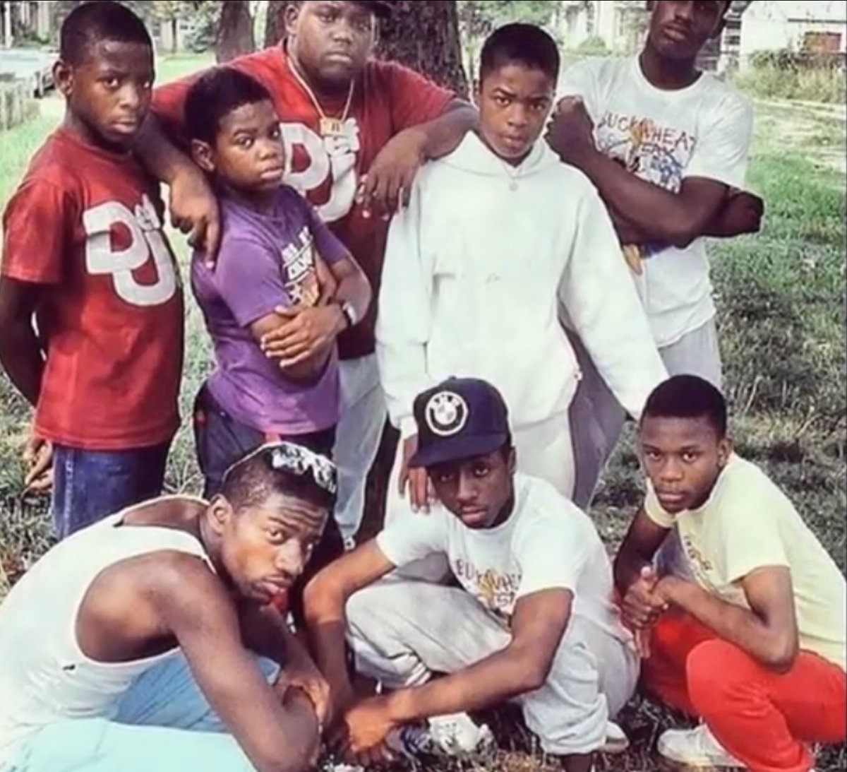 Lil Pop was a Stick up kid in D.C., he was around 15 years old when he met Alpo. Him and a group of friends started a group called Junkyard Band and they were signed to Def Jam. Producing their hit song “Sardines”. Pop is pictured in the white hoodie.