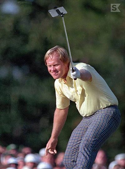 Happy birthday to the inventor of the selfie stick, Jack Nicklaus. 
