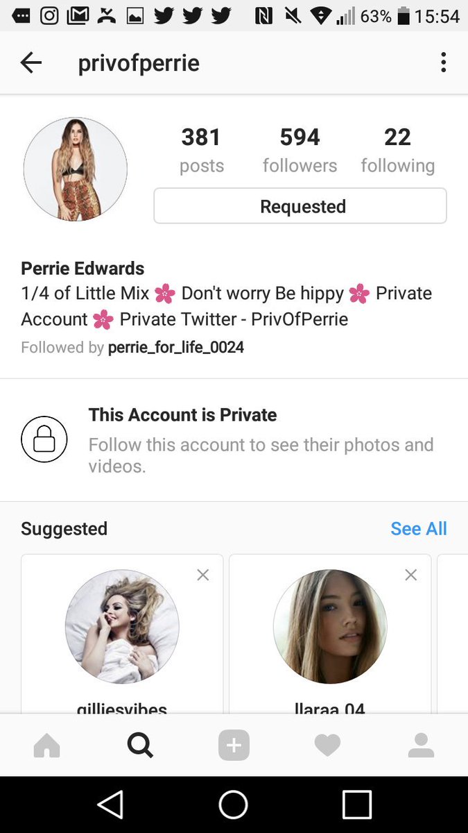 perrie on twitter go and follow my private instagram privofperrie a!   nd screenshot when you have i ll notice youuuu - what happens when you follow a private account on instagram