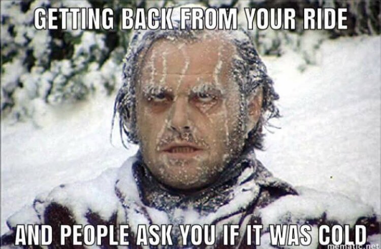 VectorCycling's tweet photo. Fed up of looking like this after a ride? Why not come and ride with us in the sunshine?  ☀️☀️@VectorCycling ? #cycling #snowday #mallorcacycling #yourideweguide #vectorcycling #cyclinglife https://t.co/4SUhv6G8A3
