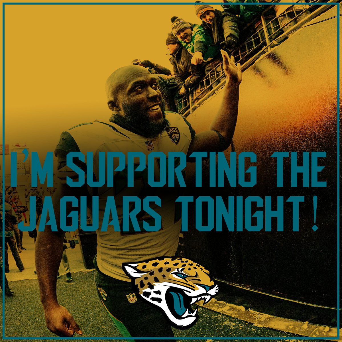 NFLUKIRE's tweet photo. RT if you're supporting the @Jaguars tonight! https://t.co/bv42ABt7EP