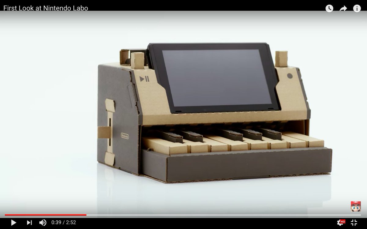 Brilliant &amp; meaningful differentiation: we need to give kids tactile experiences again... augmented by digital AND respect the environment... what better than cardboard?? 

I'm in awe of <a href="/Nintendo/">任天堂株式会社</a>'s renewed innovation engine! 
youtu.be/P3Bd3HUMkyU