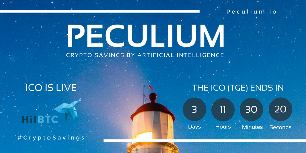 _Peculium's tweet photo. Only 3 days left to @_Peculium #ICO ! Don't miss the #CryptoSavings revolution 🚀

Contribute here ➡️ https://t.co/UQZc75U2uJ   
Our guide ➡️https://t.co/89M4K7DxXA 
#Peculium #AI #Bitcoin #investing  #invest #Blockchain #fintech $ETH $DASH $LTC $BTC #tokensale https://t.co/eoEV2cA9iQ