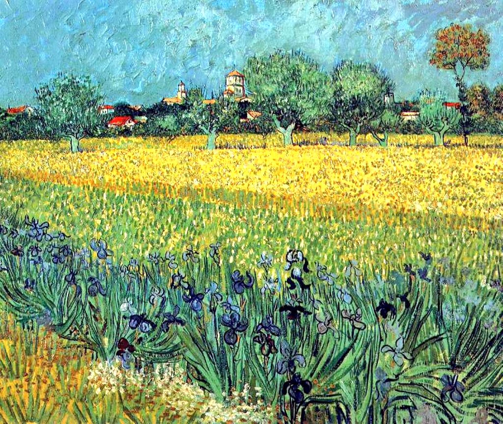 Vincent #Vangogh, 1853-1890

View of Arles with Irises
in the Foreground, 1888