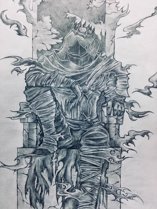 #ダークソウル3 #鉛筆画 

火奪の王 