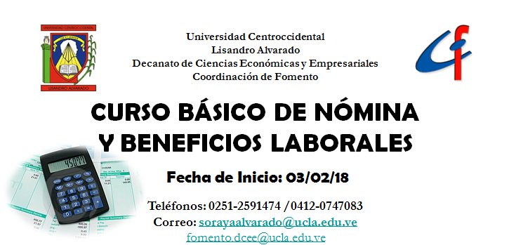 diplomadosucla's tweet photo. En este #2018 continuamos nuestros programas de formación #uclave #Curso Básico de #Nómina Contáctanos y Participa....!!! cupos limitados https://t.co/EvZ4uqrivP