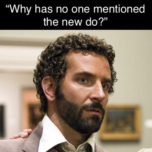 “Why has no one mentioned the new do?”
#bradleycooperisconfused #confusedbradley #confusedbradleycooper #bradleycooper