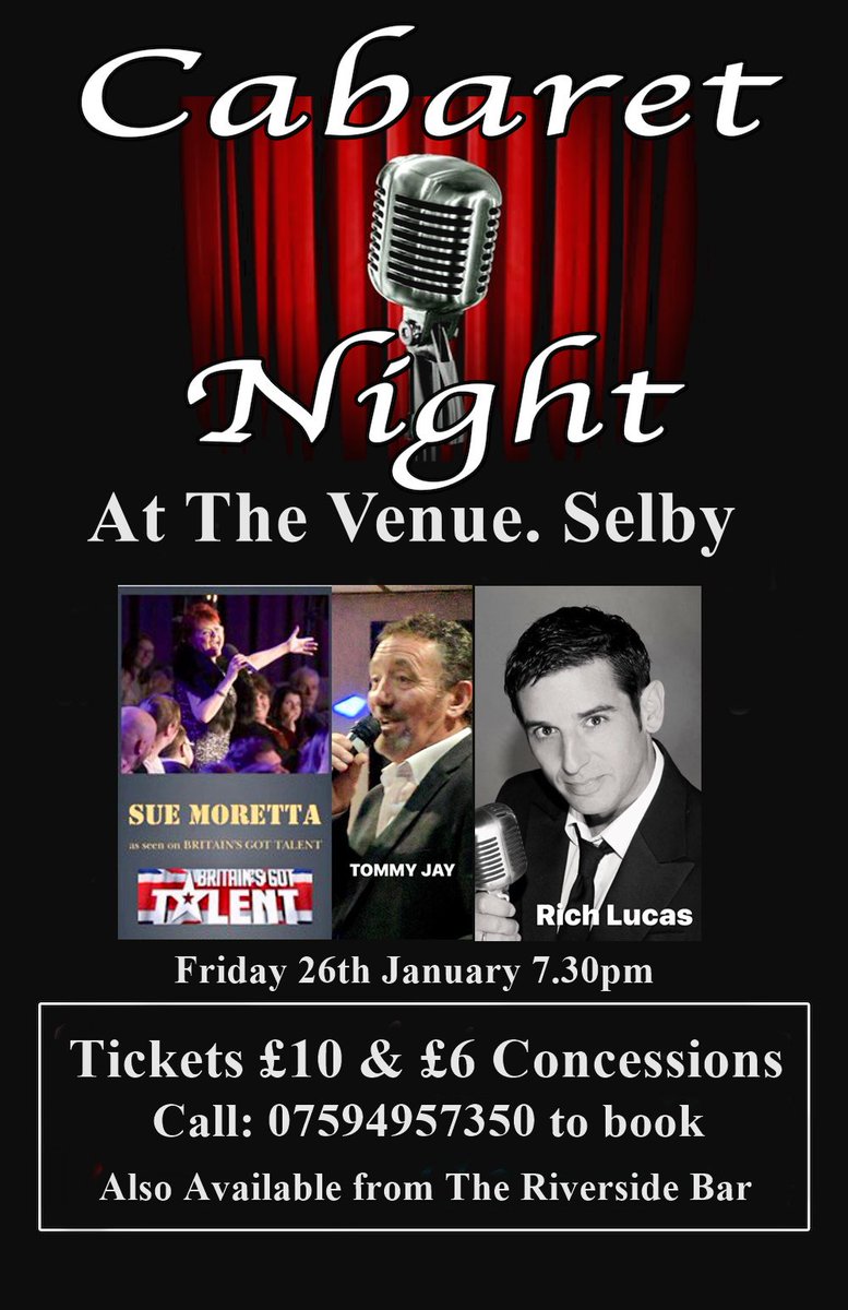 JorvikRep's tweet photo. Check out our very own regular actor @croona22 at this cabaret event on Friday. #cabaret #crooners #showtime https://t.co/sJ0Sb2F7Vc