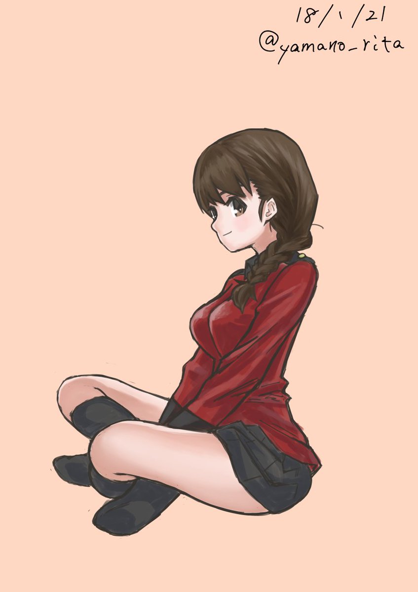 #ガルパン版深夜のお絵描き60分一本勝負
#ガルパン版深夜のお絵描き60分一本勝負_20180121 