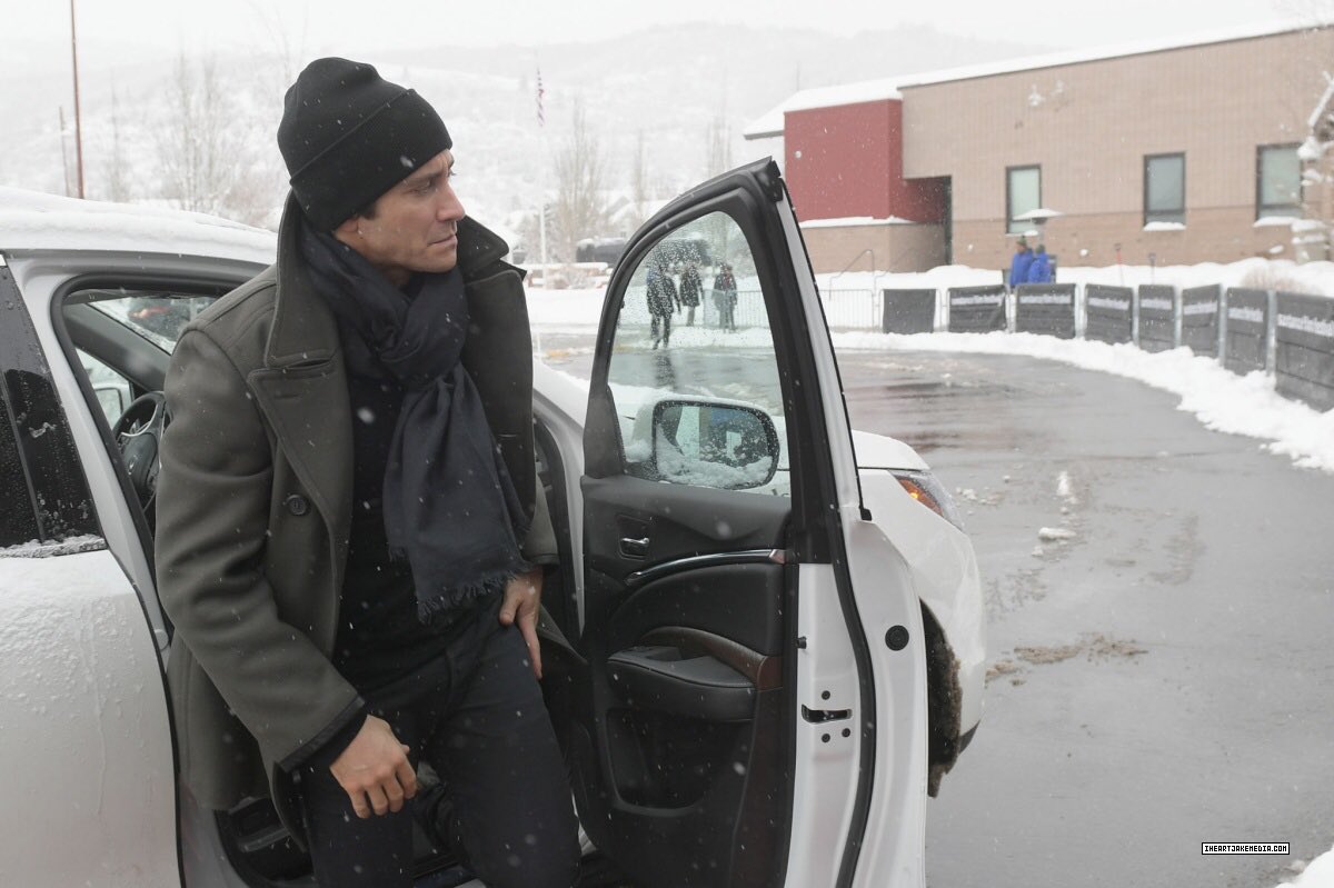 Jake Gyllenhaal arriving at The Sundance Film Festival