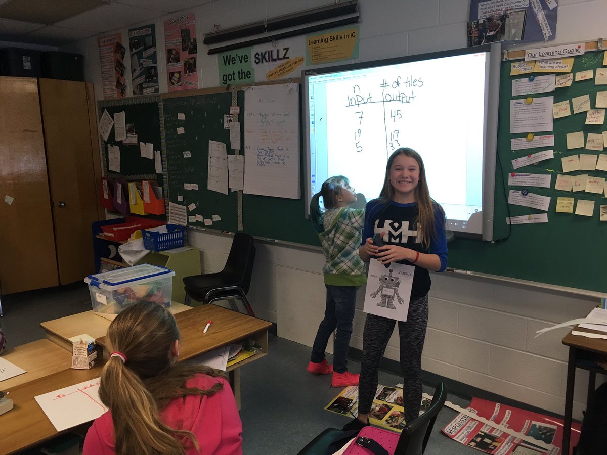 JennMills_TLDSB's tweet photo. Playing Robot Input Output to learn pattern rules using the #patternstoalgebra resource! We love it #tldsblearns https://t.co/mwHwsHPnwr