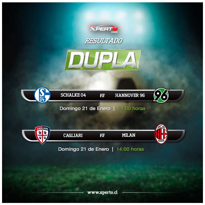 Schalke vs Hannover y Cagliari vs Milan. Más ná te digo.