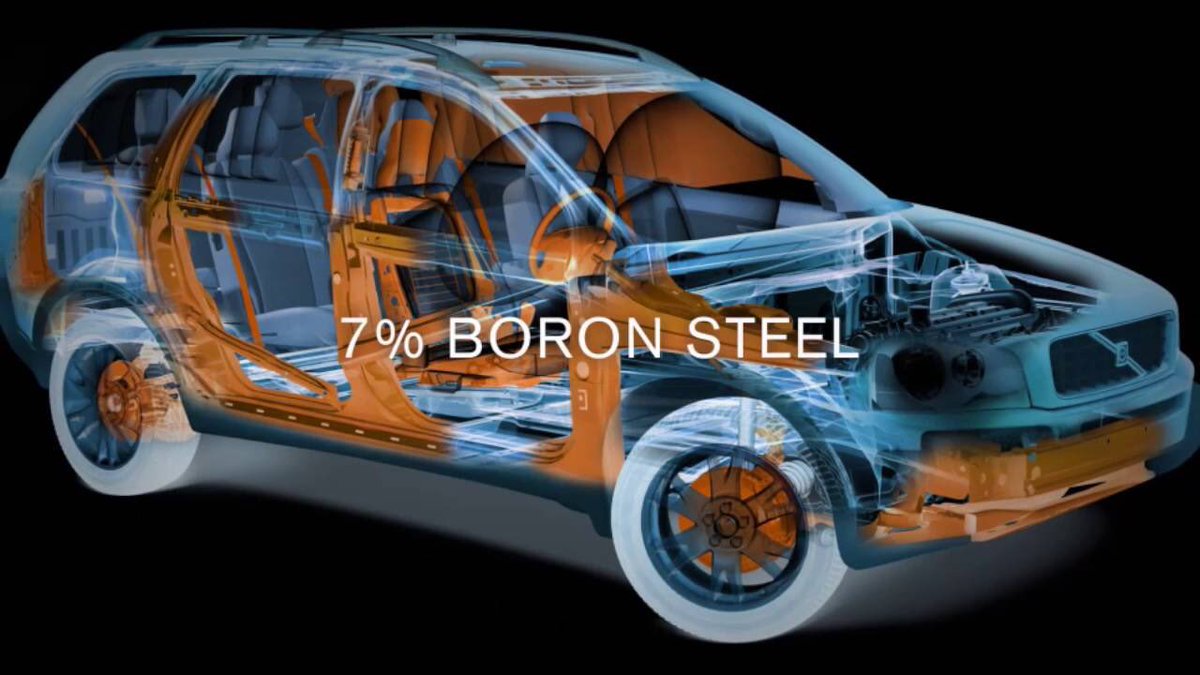 Ha_KANLI's tweet photo. No wonder why #Volvo in the automotive industry is the world leader in safety :)

The #XC90 is constructed from #BoronSteel, the strongest type of steel in the world.

#Boron
#Borates
#EtiMaden
#EtimineSA 

https://t.co/CIIGSyFd3b https://t.co/zbaPIR6Aiz